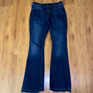 Woman’s flared leg jeans